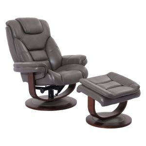 Parker House - Monarch Manual Reclining Swivel Chair and Ottoman in Ice - MMON212S-ICE