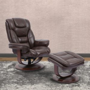 Parker House - Monarch Manual Reclining Swivel Chair and Ottoman in Robust - MMON212S-ROB