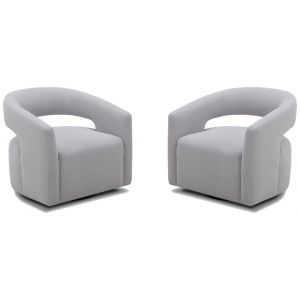 Parker House -  Orbit - Dame Dove Open Back Accent Chair (Set of 2) - SORB#912-2-DMDV