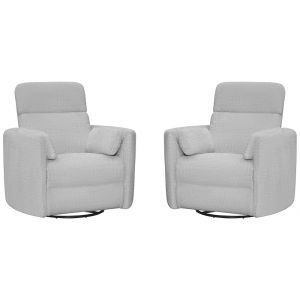 Parker House -  Radius - Angora Linen Manual Swivel Recliner (Set of 2) - MRAD#812GS-2-ANLI