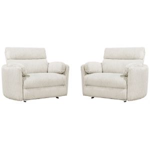 Parker House -  Radius Xl - Mega Ivory Extra Wide Power Glider Recliner (Set of 2) - MRAD#812GP-XL-2-MGIV