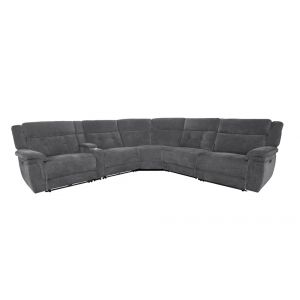 Parker House -  Richland - Bristol Grey 6 Piece Modular Power Reclining Sectional with Power Adjustable Headrests - MRIC-PACK6T(H)-BRGR