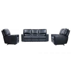 Parker House -  Rockford - Verona Black Power Reclining Sofa Loveseat and Recliner - MROC-321PH-VBK