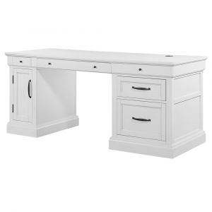 Parker House - Shoreham - Effortless White Peninsula Desk - SHO#480-2-EFW