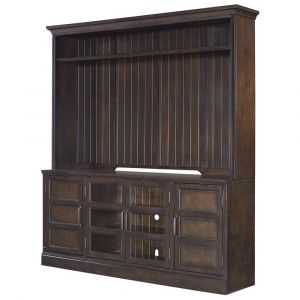 Parker House - Shoreham - Medium Roast 76 In. TV Console with Hutch - SHO-2PC-ENT-WALL-MDR