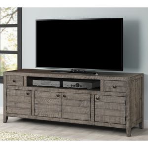 Parker House - Tempe Grey Stone 76 in. TV Console - TEM76-GST_CLOSEOUT