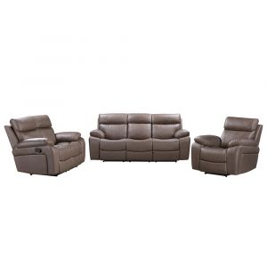 Parker House -  Theon - Stokes Toffee Manual Reclining Sofa Loveseat and Recliner - MTHE-321-STOF