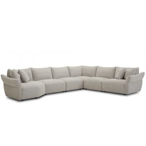 Parker House - Playful - Canes Cobblestone 6pc Sectional Package A - SPLA-PACK6A-CNCB