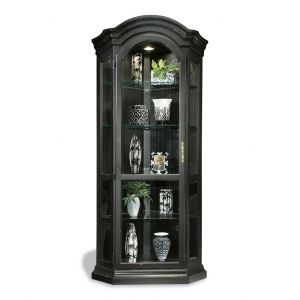Philip Reinisch Co - Color Time Panorama Corner Display Cabinet In Pirate Black - 48957