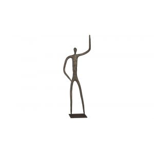 Phillips Collection - Abstract Figure on Metal Base, Bronze Finish, Arm Up - TH96035