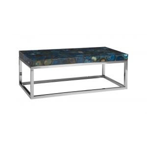 Phillips Collection - Agate Coffee Table, Stainless Steel Base - CH87923
