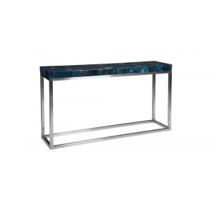 Phillips Collection - Agate Console Table, Stainless Steel Base - CH87919