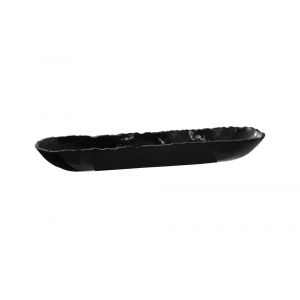 Phillips Collection - Aragonite Canoe Bowl, Black, Large - MX106996