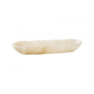 Phillips Collection - Aragonite Canoe Bowl, White, Small - MX106831