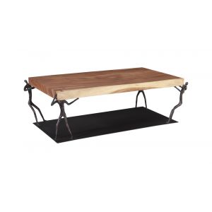 Phillips Collection - Atlas Coffee Table, Chamcha Wood, Natural, Metal - TH101825
