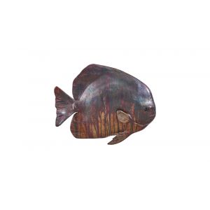 Phillips Collection - Australian Bat Fish Wall Sculpture, Resin, Copper Patina Finish - PH100653