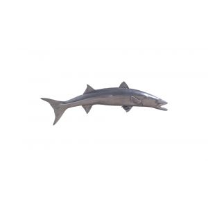 Phillips Collection - Barracuda Fish Wall Sculpture, Resin, Polished Aluminum Finish - PH64559