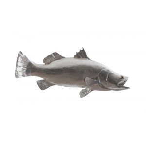 Phillips Collection - Barramundi Fish Wall Sculpture, Resin, Silver Leaf - PH62414