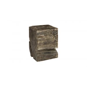 Phillips Collection - Black Wash Stool, Square - ID85087