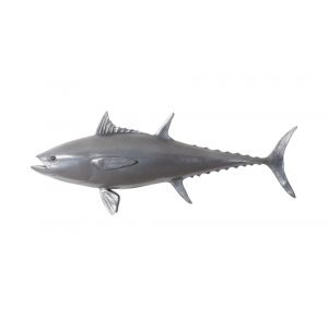 Phillips Collection - Bluefin Tuna Fish Wall Sculpture, Resin, Polished Aluminum Finish - PH64548