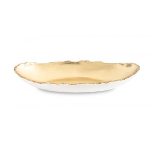 Phillips Collection - Broken Egg Bowl, White and Gold Leaf, Extra Large - PH67549