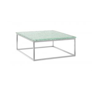 Phillips Collection - Bubble Glass Coffee Table, Stainless Steel Base - ID74368