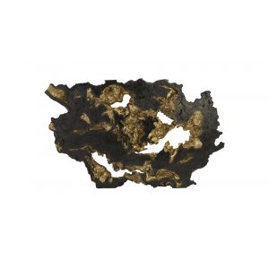 Phillips Collection - Burled Root Wall Art, Large, Black and Gold Leaf - PH83682