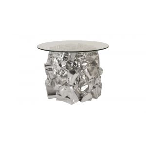 Phillips Collection - Cairn Side Table, Resin, Silver Leaf - PH88067