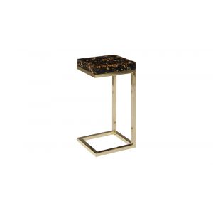 Phillips Collection - Captured End Table, Gold Flake, Plated Brass Base - CH81117