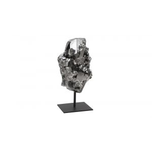 Phillips Collection - Cast Crystal on Stand, Liquid Silver, Small - PH103567