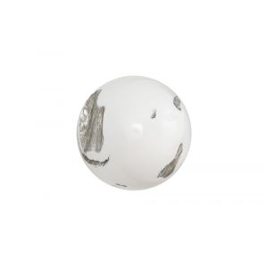 Phillips Collection - Cast Root Wall Ball, Resin, White, SM - PH65327