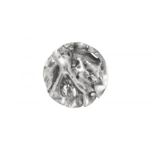 Phillips Collection - Cast Root Wall Tile, Resin, Silver Leaf, Round - PH66567