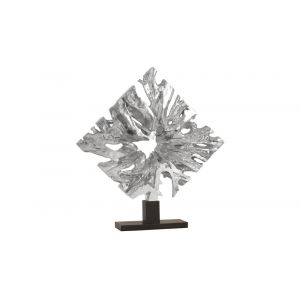 Phillips Collection - Cast Teak Root Sculpture on Base, Silver - PH94518
