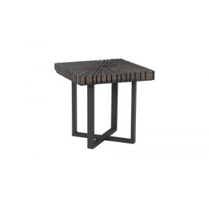 Phillips Collection - Chainsaw Side Table, Burnt Black, Black Iron Cross Base - TH103561