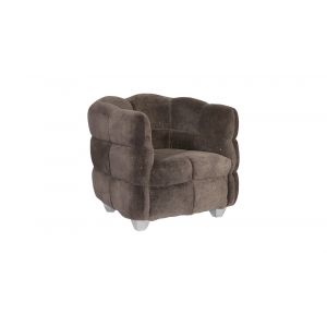 Phillips Collection - Cloud Club Chair, Distressed Gray Fabric, Stainless Steel Legs - PH99966
