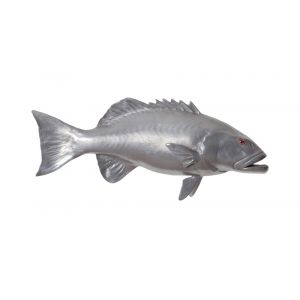 Phillips Collection - Coral Trout Fish Wall Sculpture, Resin, Polished Aluminum Finish - PH64544