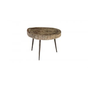 Phillips Collection - Crosscut Coffee Table, Gray Stone, Forged Legs - TH85144
