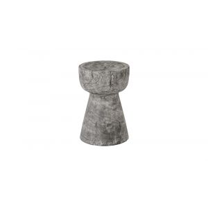 Phillips Collection - Curved Wood Stool, Thin, Gray Stone - TH96666