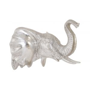 Phillips Collection - Elephant Wall Art, Resin, Silver Leaf - PH93044