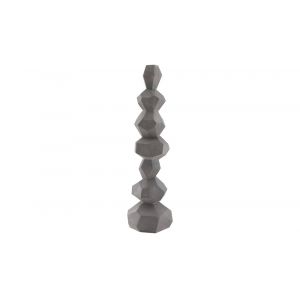 Phillips Collection - Faceted Rock Column Sculpture, Gray - PH100225