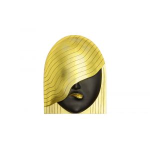 Phillips Collection - Fashion Faces Wall Art, Large, Her Right Wave, Black and Gold - PH112031