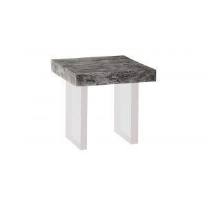 Phillips Collection - Floating Side Table, Gray Stone, Acrylic Legs - TH100572