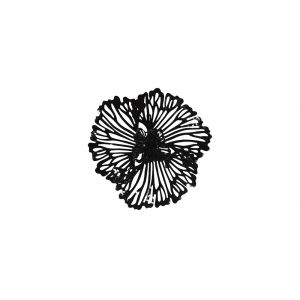 Phillips Collection - Flower Wall Art, Extra Small, Black, Metal - TH109690
