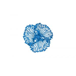 Phillips Collection - Flower Wall Art, Extra Small, Blue, Metal - TH109687