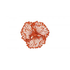 Phillips Collection - Flower Wall Art, Extra Small, Coral, Metal - TH109689