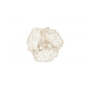 Phillips Collection - Flower Wall Art, Extra Small, Ivory, Metal - TH109686