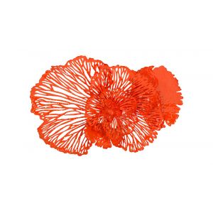 Phillips Collection - Flower Wall Art, Medium, Coral, Metal - TH83081