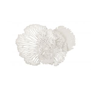 Phillips Collection - Flower Wall Art, Medium, White, Metal - TH79999