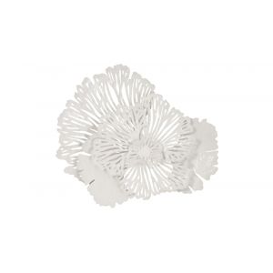Phillips Collection - Flower Wall Art, Small, White, Metal - TH79998
