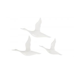 Phillips Collection - Flying Ducks, Gel Coat White (Set of 3) - PH76063